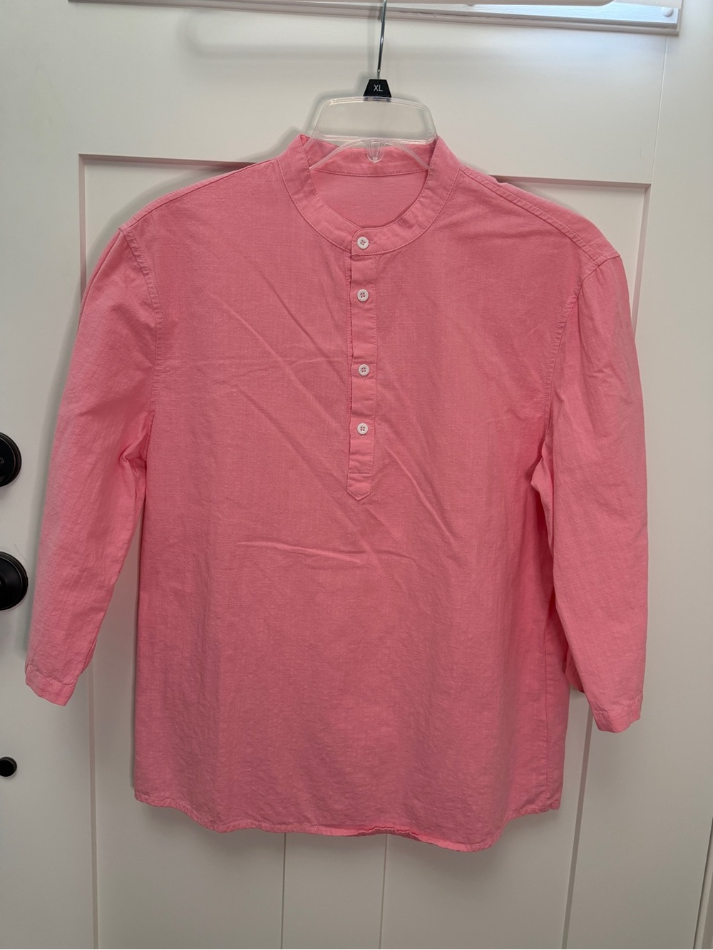 Pink cotton/linen tunic - no brand tag